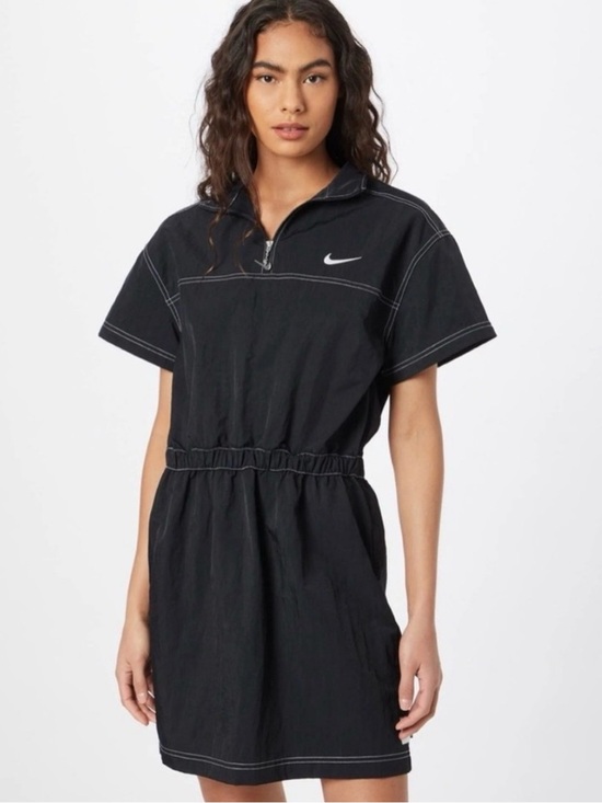 Nike Dresses & Skirts - Nike Black Short-Sleeve Mini Dress with Zip